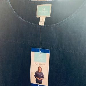 NWT: Martha Stewart denim top